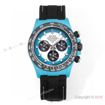 AAA Swiss Replica Rolex Diw Daytona Blue Carbon TW Cal.4801 Watch